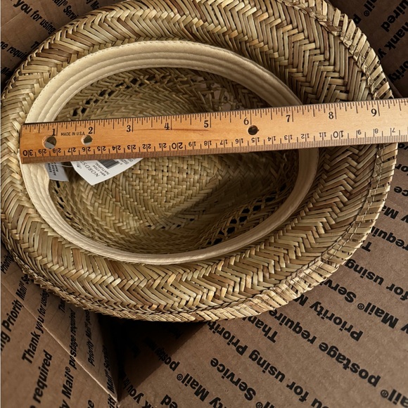 Fedora Straw Hat Plaid Band - Picture 4 of 5